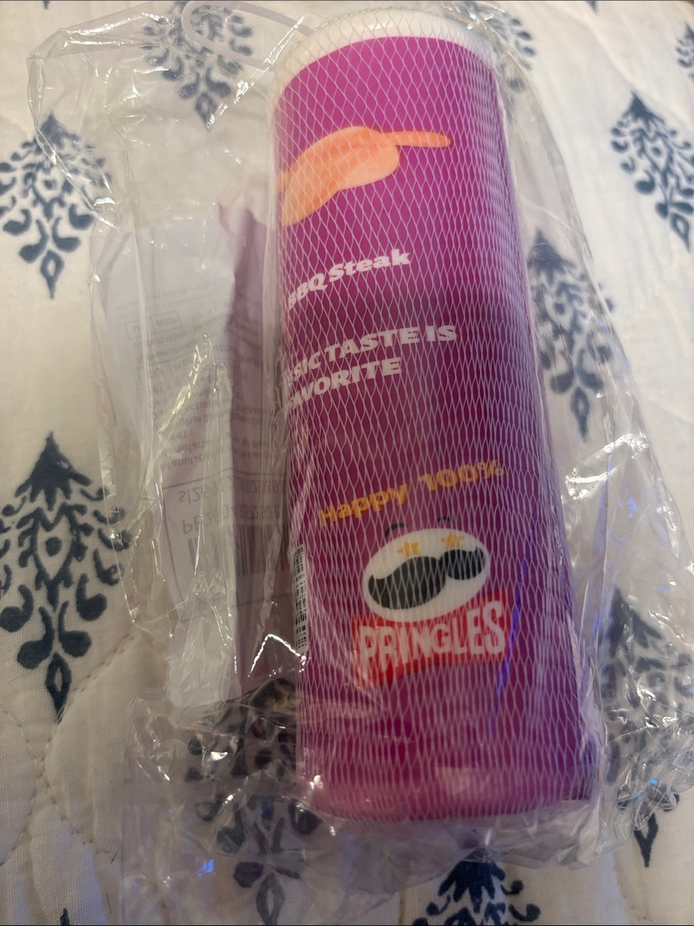 SHEIN Pink Stackable Snack Cup Set with Fun Graphics